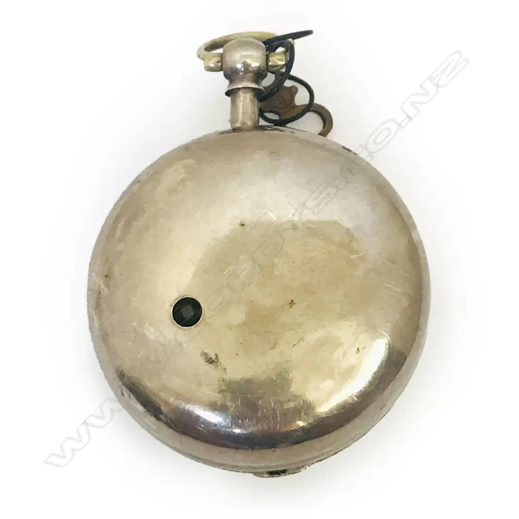 Silver pair case (outer case lacking) pocket watch by Harris, Canterbury, number 995 Image 1++