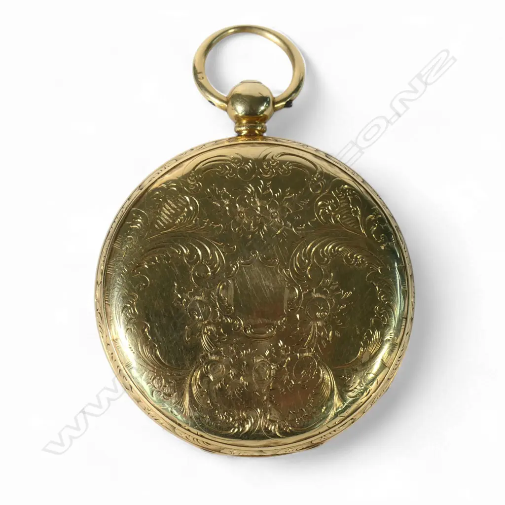 An early Victorian 18ct gold open face pocket watch, Image 1++