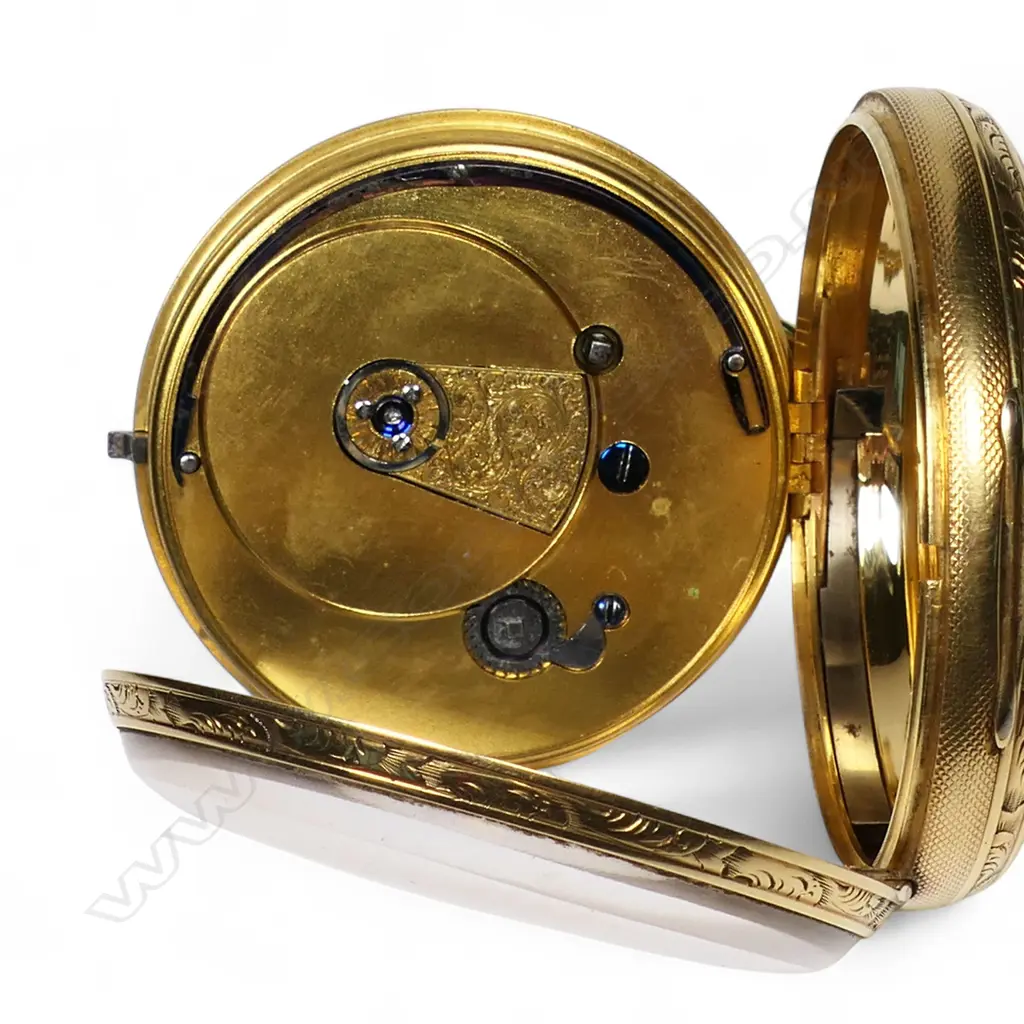 An early Victorian 18ct gold open face pocket watch, Image 1++