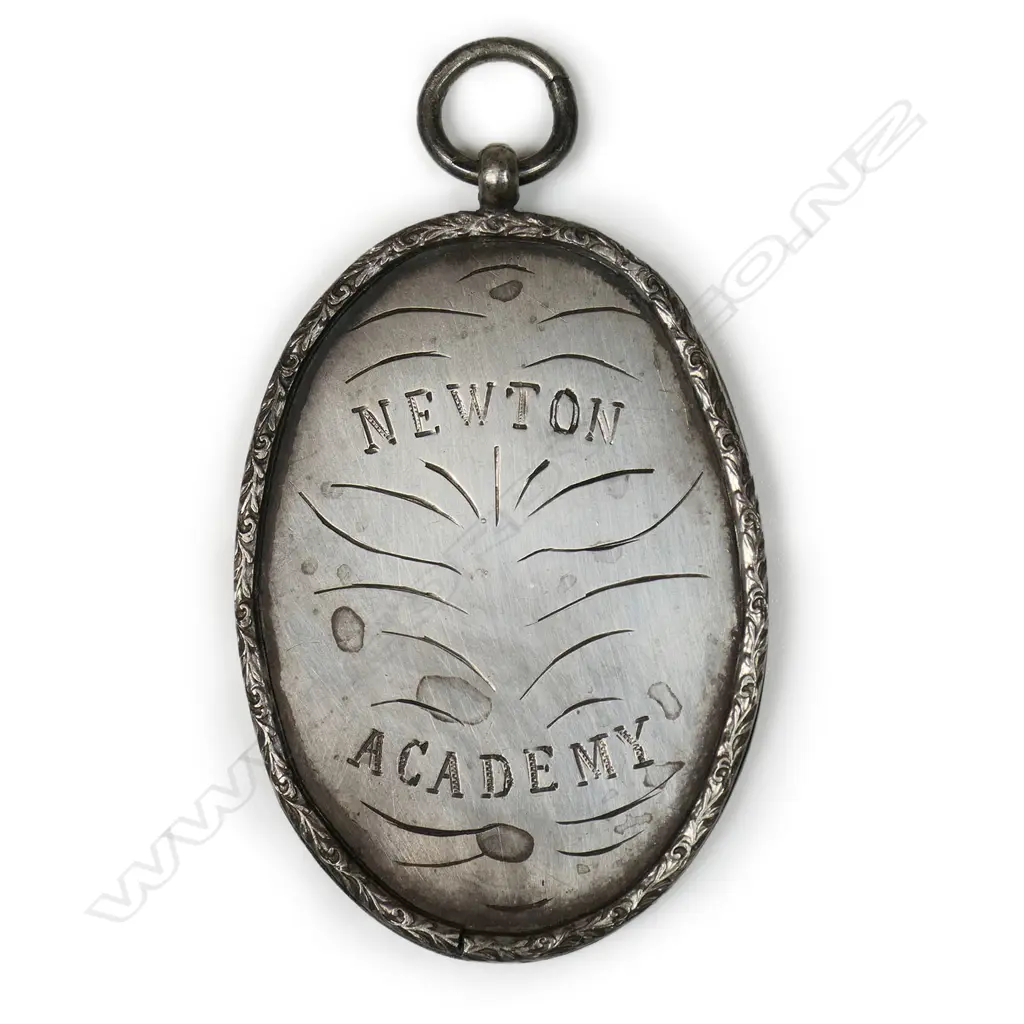 A New Zealand colonial R. BECK (Auckland) 1864 silver medallion, Image 1++