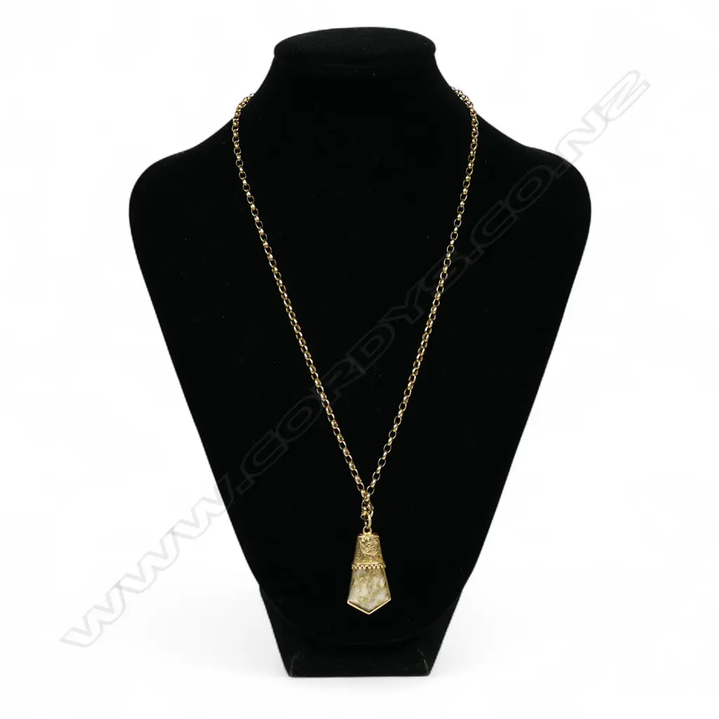 A 9ct gold colonial gold bearing quartz pendant, Image 1++