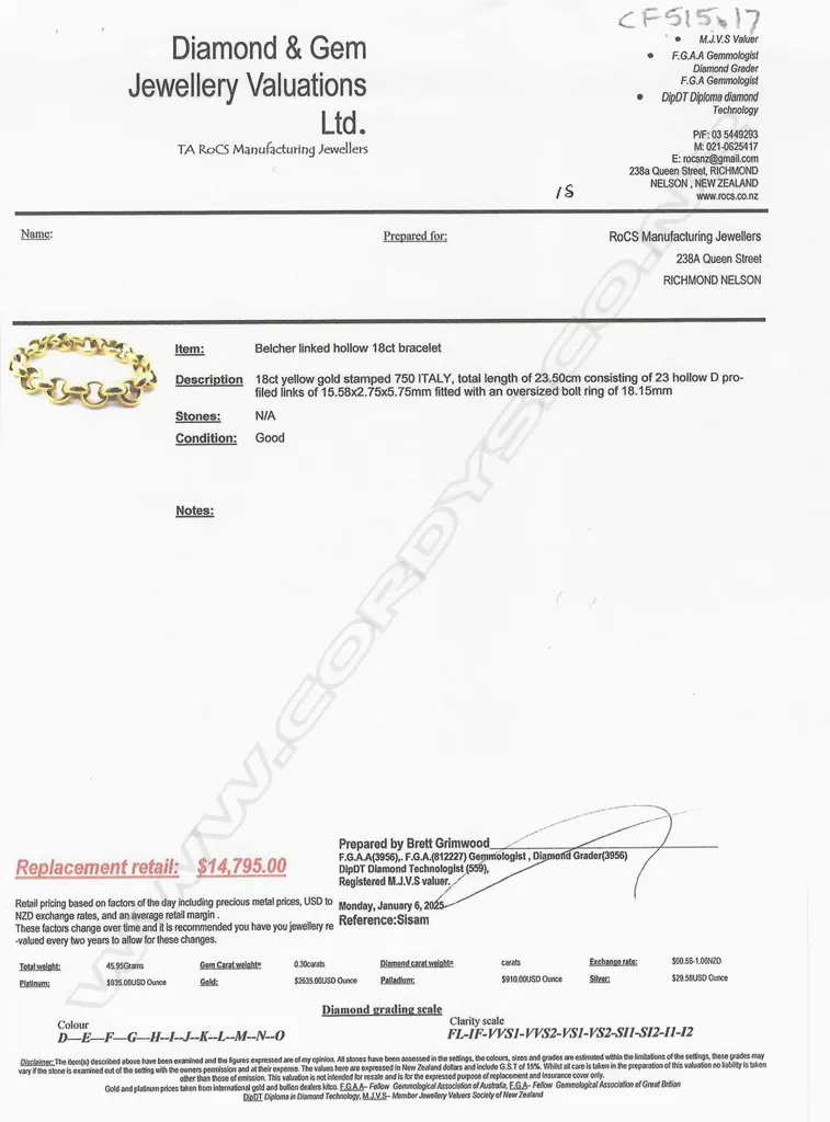 An 18ct gold chain bracelet, Image 1++