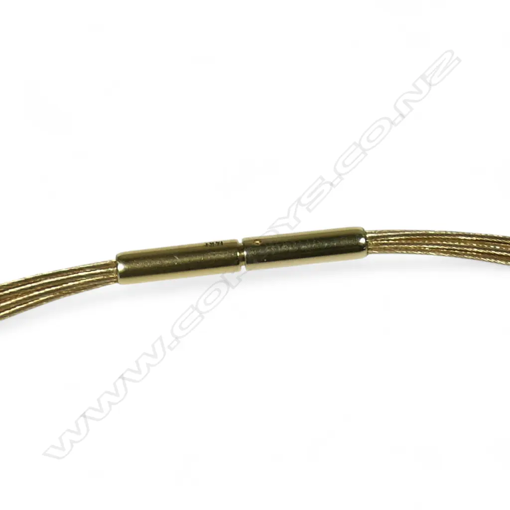 A 14ct gold multi strand necklet, Image 1++