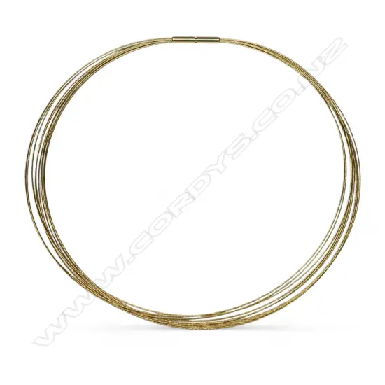 A 14ct gold multi strand necklet,