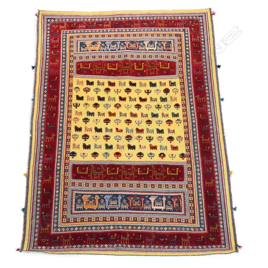 An impressive mixed weave kelim rug,