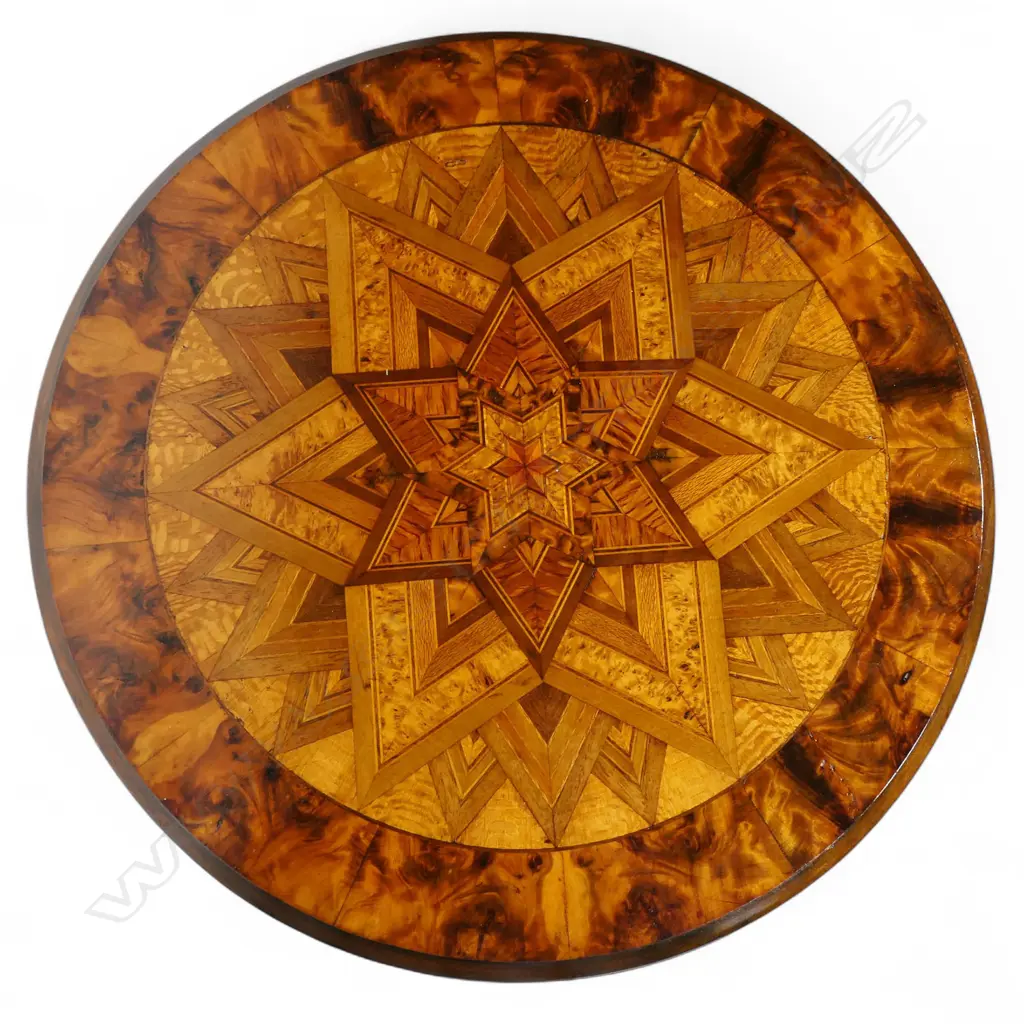 Attributed Winks & Hall New Zealand woods inlaid card table, Image 1++