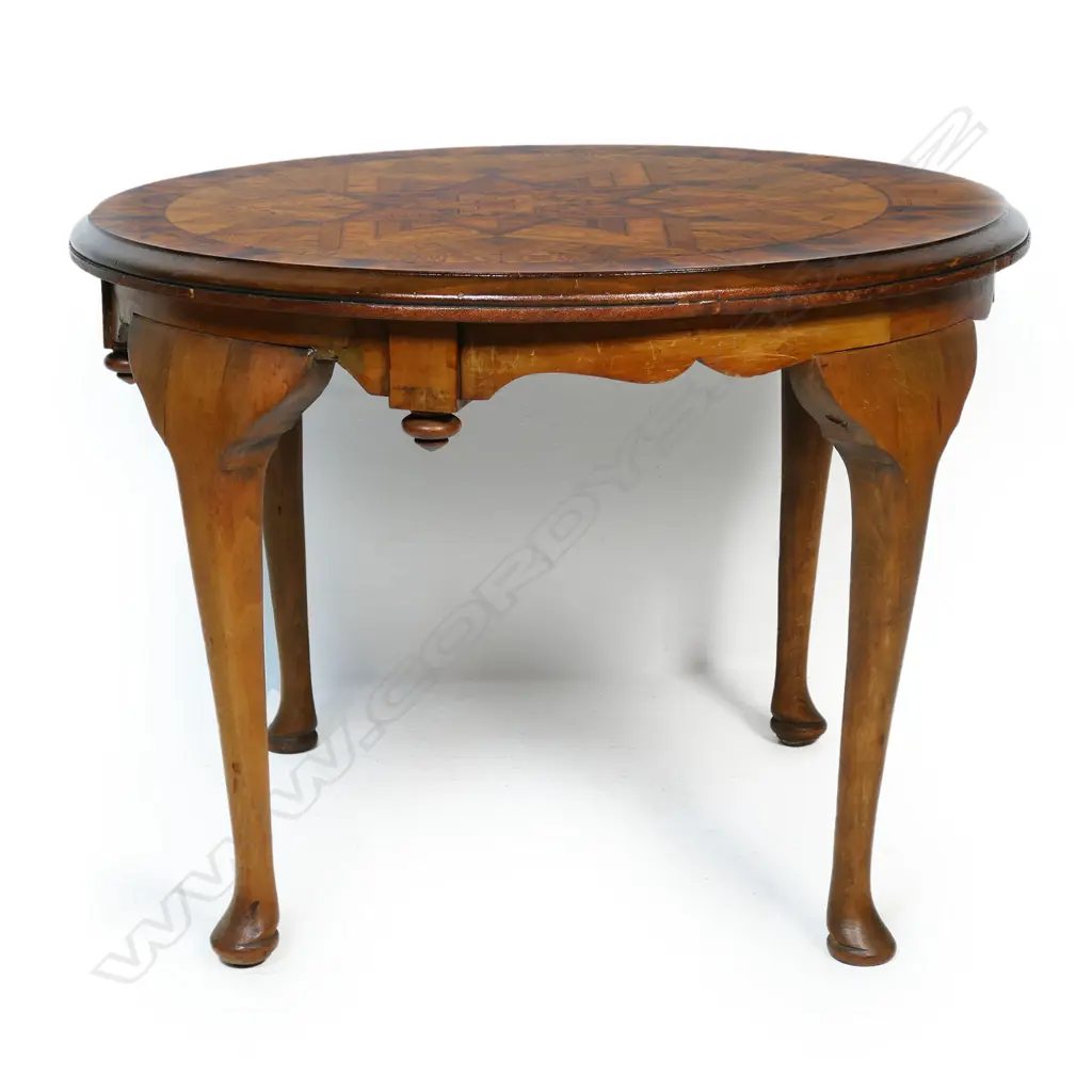 Attributed Winks & Hall New Zealand woods inlaid card table, Image 1++