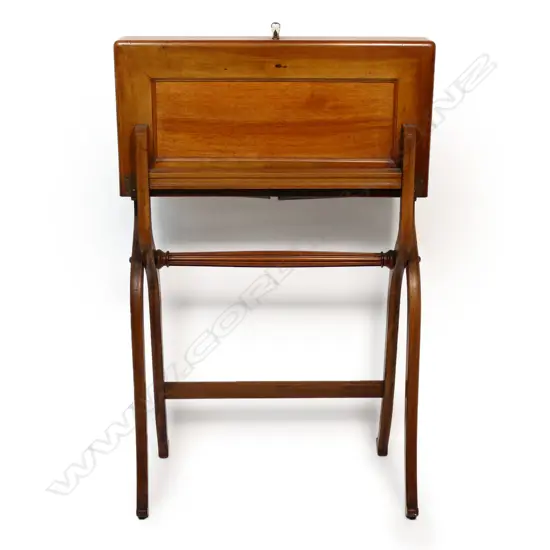 A late Victorian Mahogany folding campaign writing compendium desk,