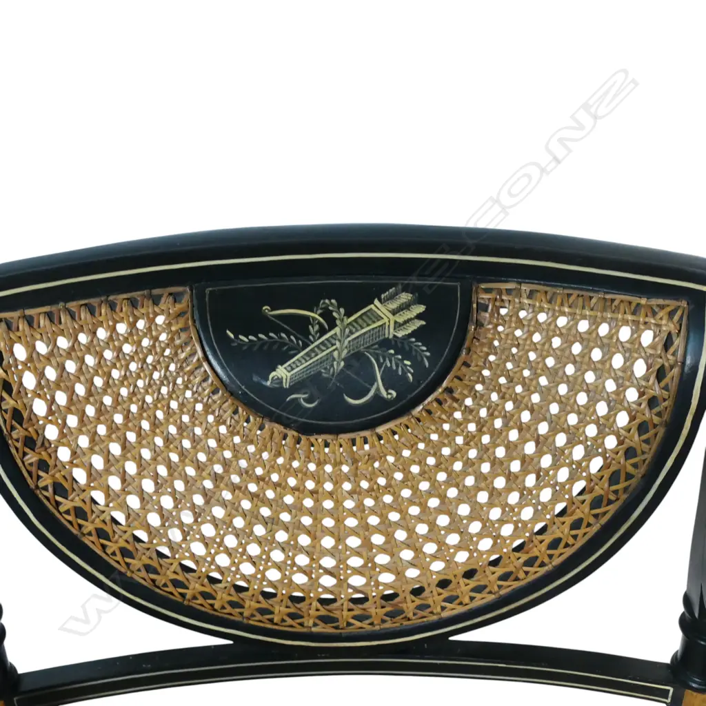 A pair of Regency style quality ebonised armchairs, Image 1++