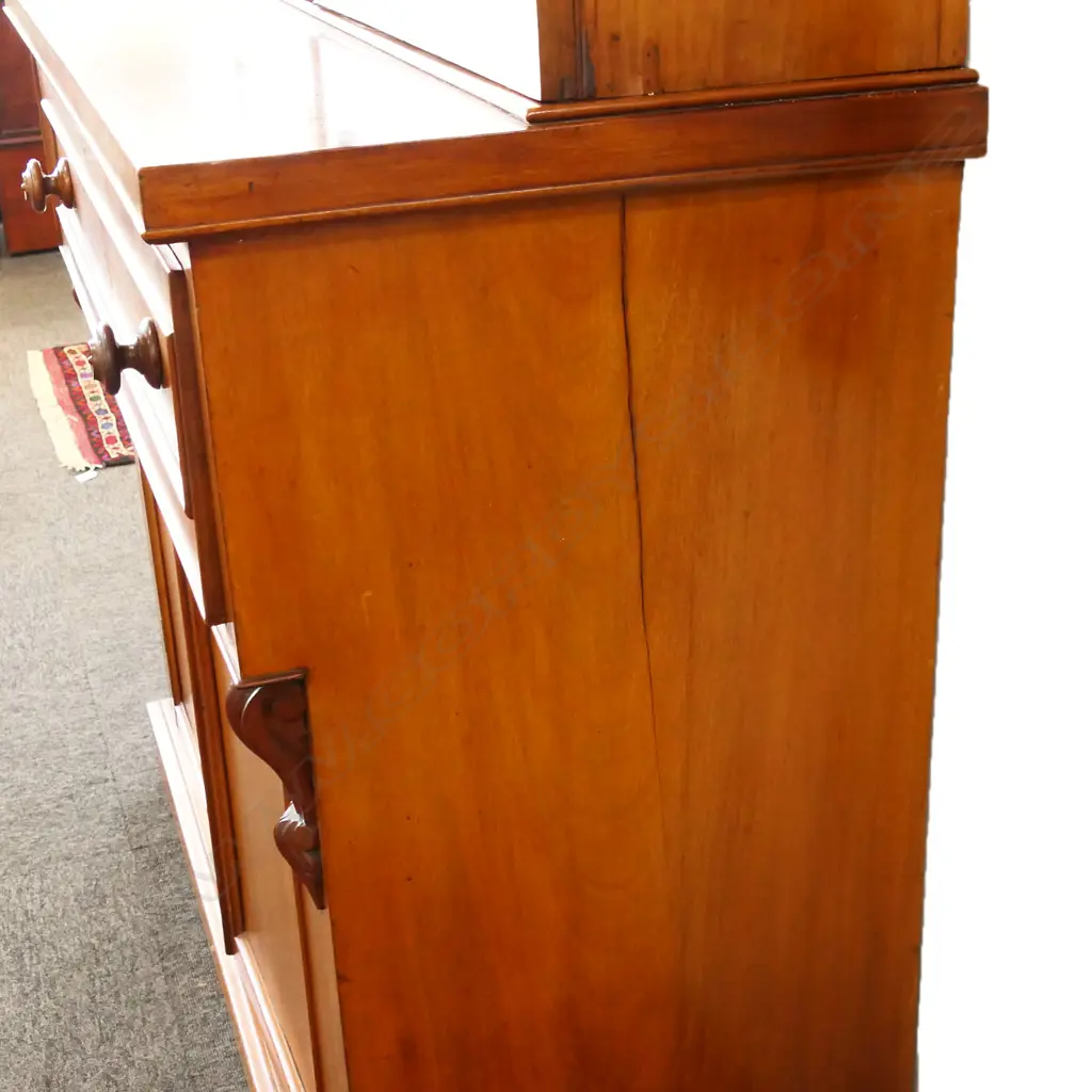 A Victorian mahogany bookcase secretaire, Image 1++