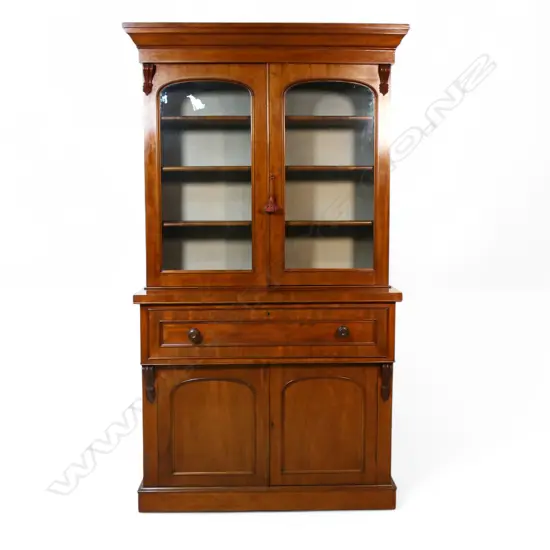 A Victorian mahogany bookcase secretaire,