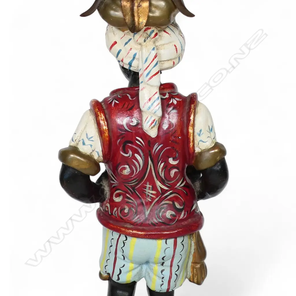 A vintage composite Blackamoor lamp, Image 1++