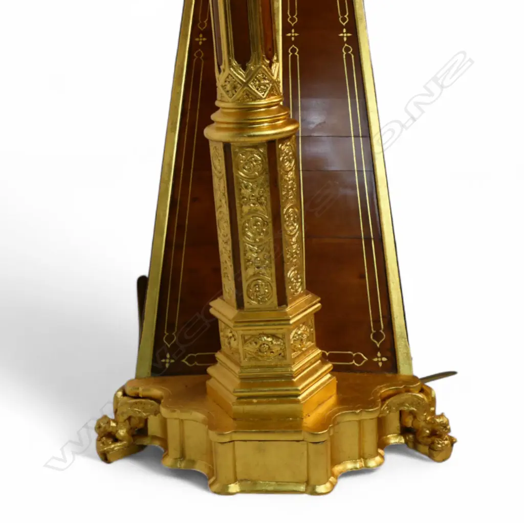 A mid 19thC giltwood forty-six string Gothic ‘Angel’ Harp by Erard, Image 1++