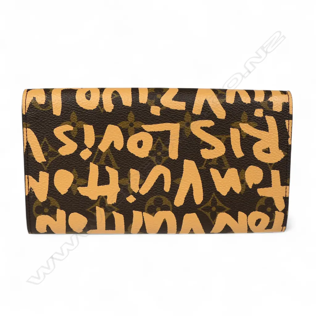 A Louis Vuitton Porte Monnaie Credit Monogram Graffiti Wallet, Image 1++