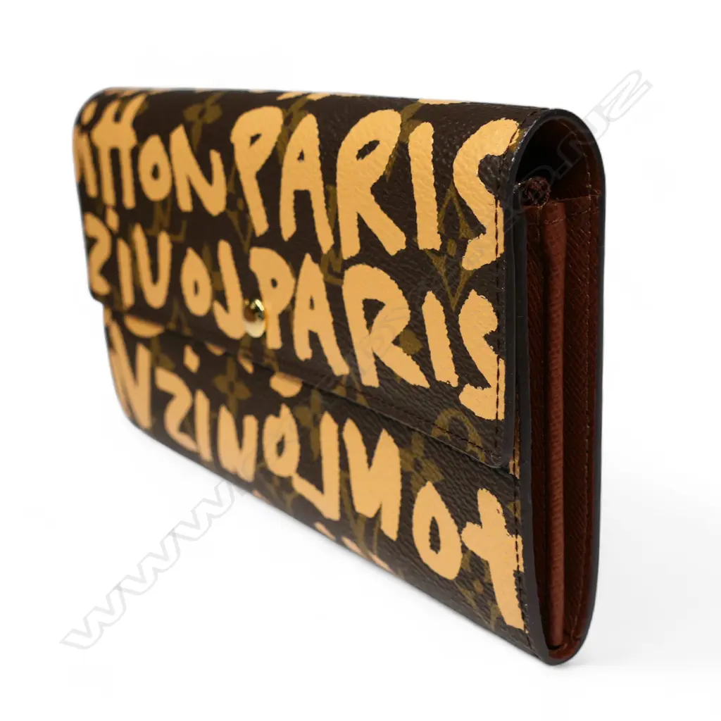 A Louis Vuitton Porte Monnaie Credit Monogram Graffiti Wallet, Image 1++