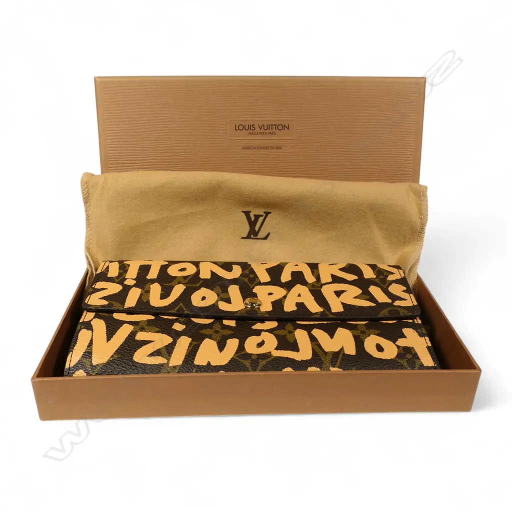 A Louis Vuitton Porte Monnaie Credit Monogram Graffiti Wallet, Image 1++