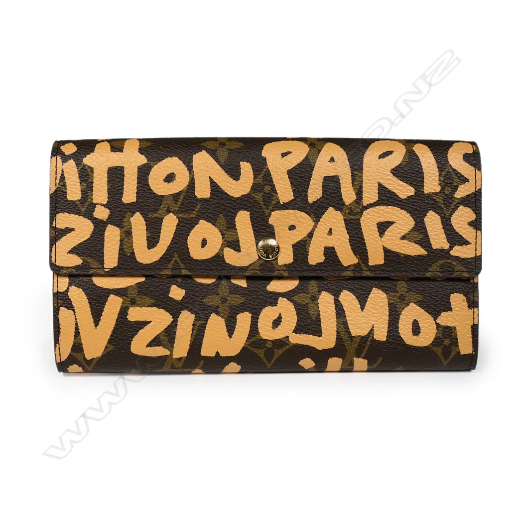 A Louis Vuitton Porte Monnaie Credit Monogram Graffiti Wallet, Image 1++