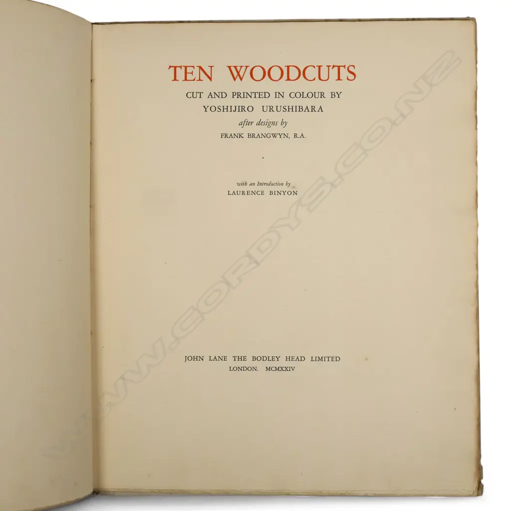 Urushibara and Brangwyn 'Ten woodcuts...' 1924 Image 1++