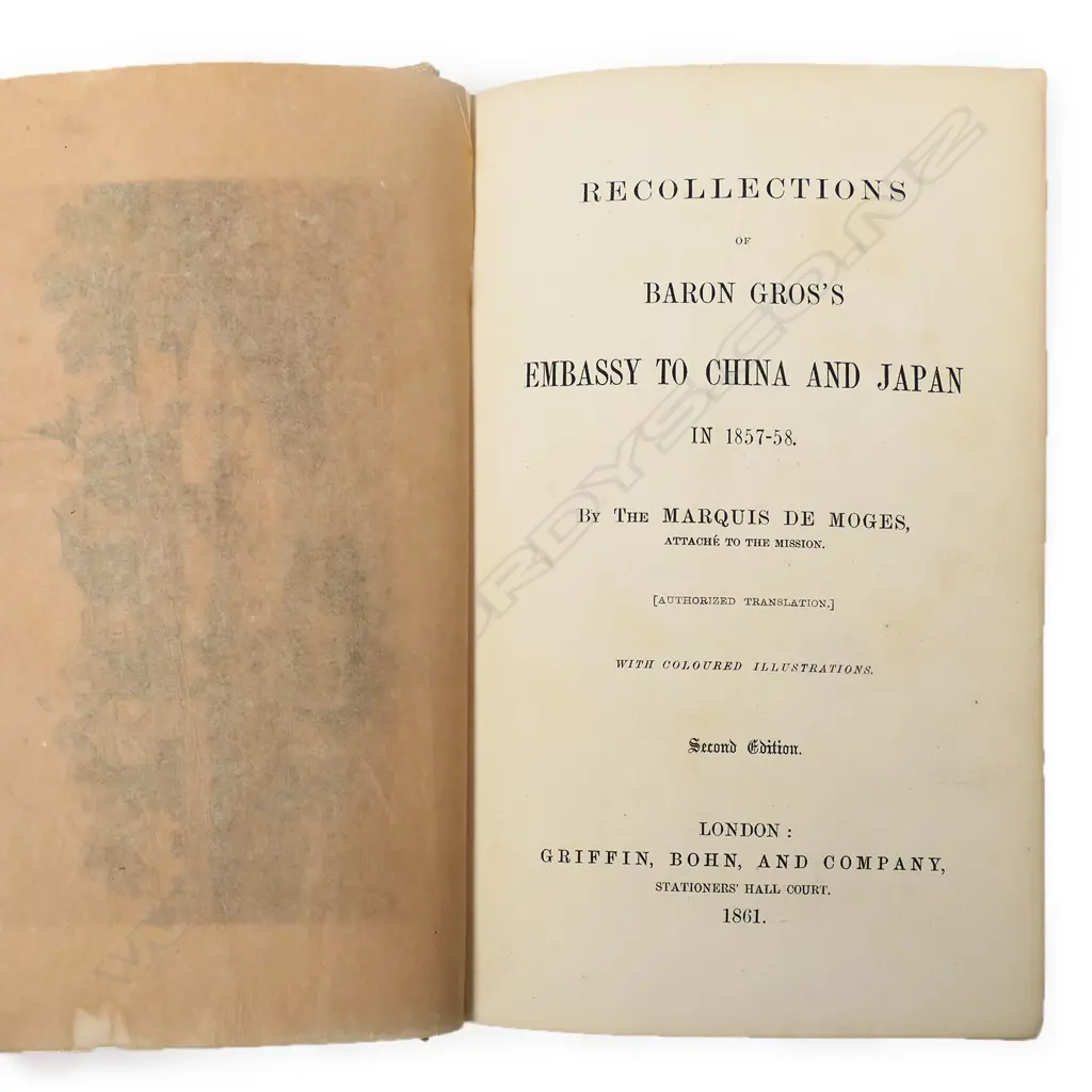 Marquis de Moges 'Recollections of Baron Gros's Embassy to China and Japan in 1857-58' 1861, Image 1++