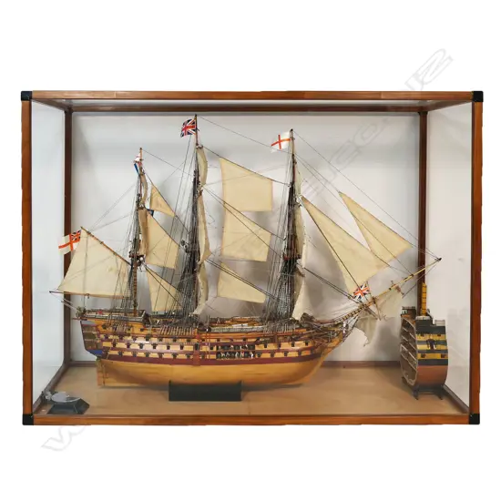 A scale model of Nelson's flagship H.M.S. Victory,