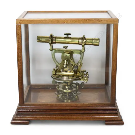 A Victorian brass theodolite,
