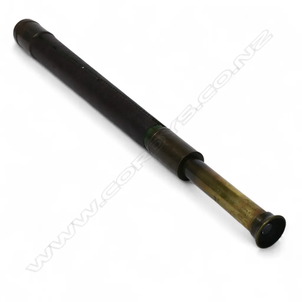 A c.1900 brass 'U.S.S.Co.' single draw telescope, Image 1++