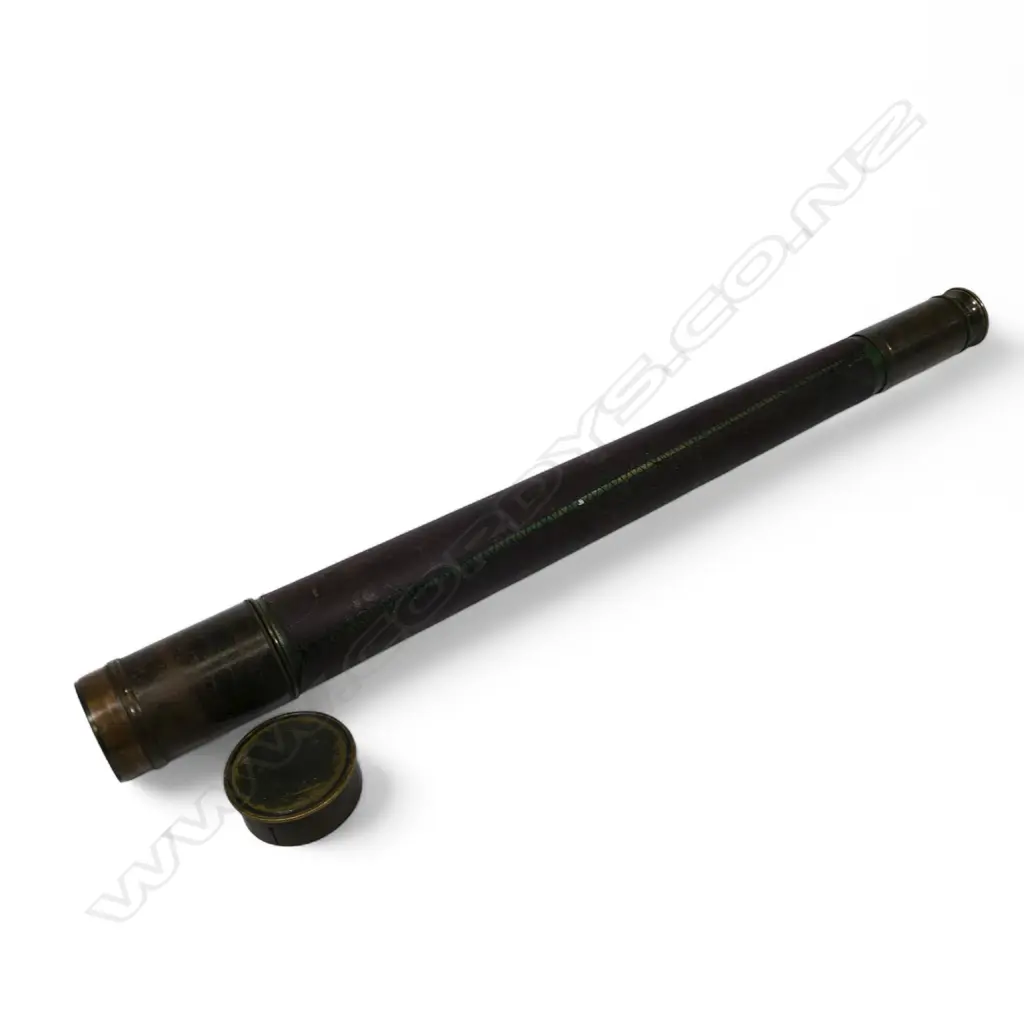A c.1900 brass 'U.S.S.Co.' single draw telescope, Image 1++