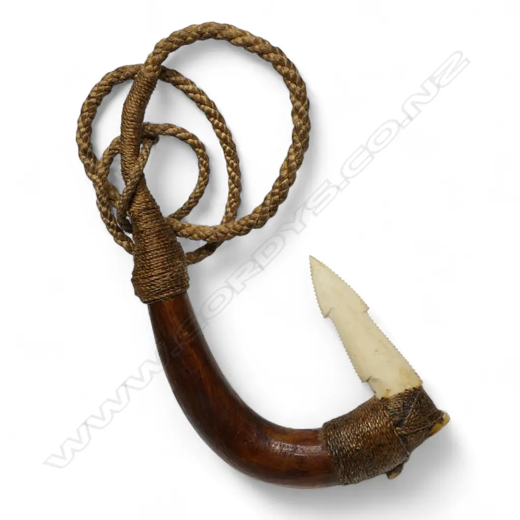 A c.1980 large Māori fish hook made by Dante Botica (1951-), Image 1++