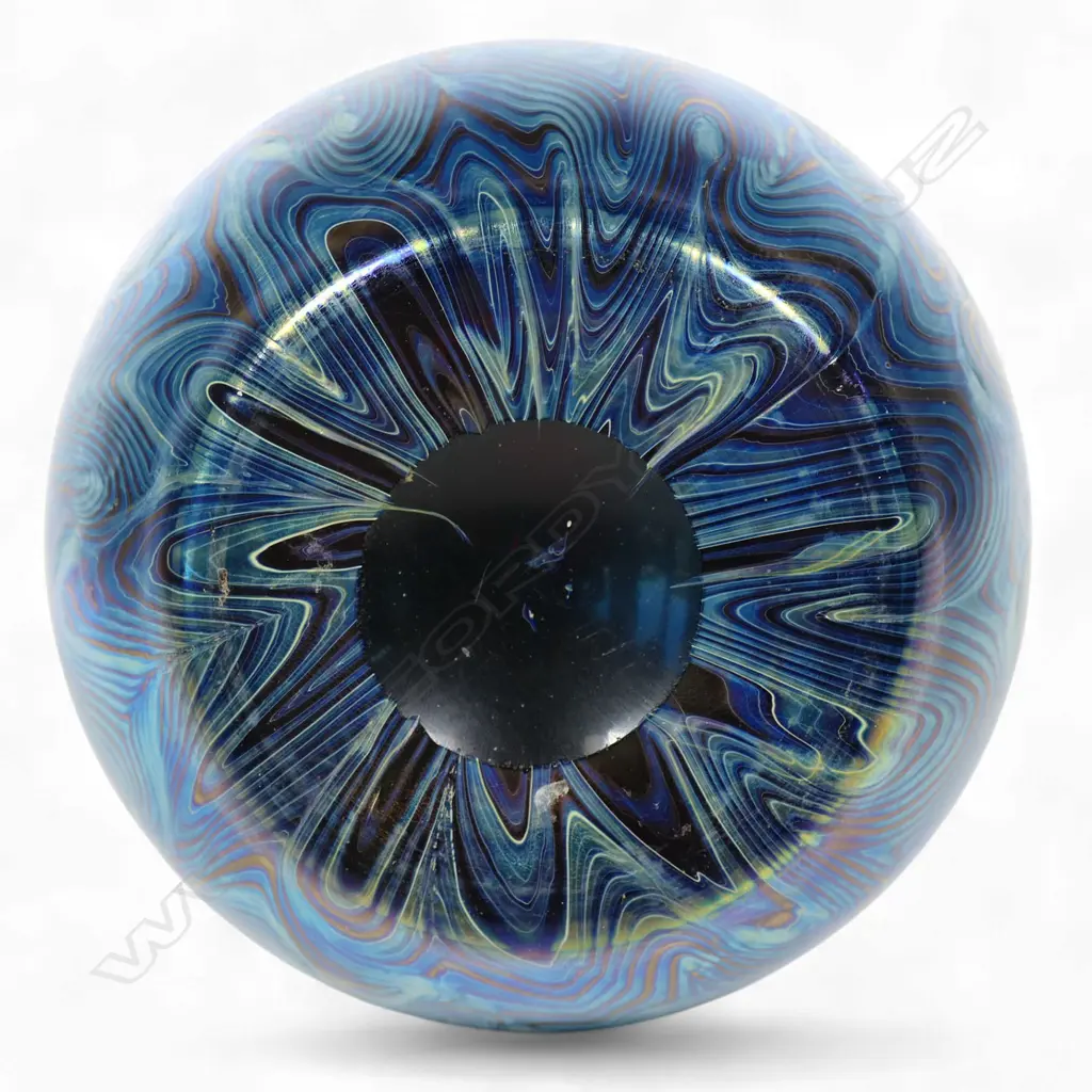 Loetz iridescent peacock feather glass vase c.1900, Image 1++