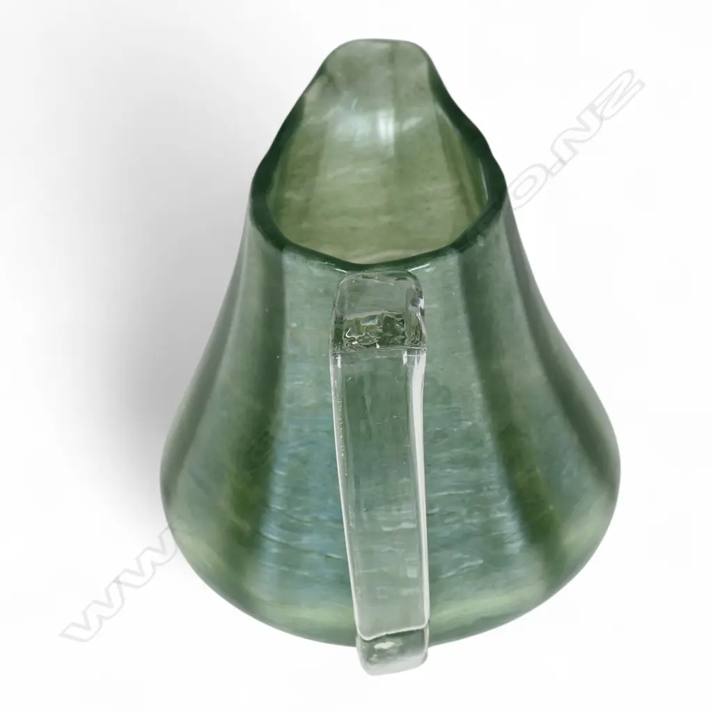Johann Loetz Titania iridescent glass jug by Leopold Bauer, Image 1++