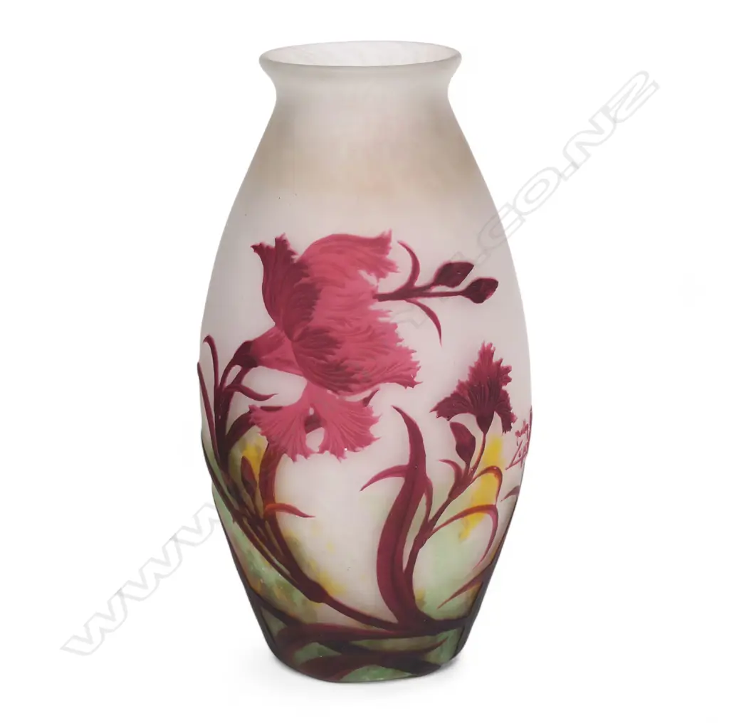 c.1900 Muller Frères Luneville cameo glass vase, Image 1++