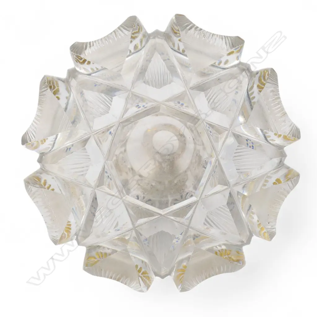 A quality late 19thC cut crystal & enamelled scent bottle, Image 1++