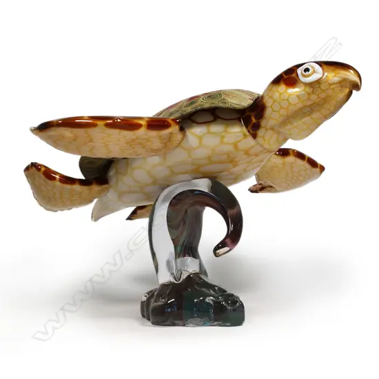 A monumental Large Murano glass turtle sculpture by Adriano Dalla Valentina (Italian 1945 – 2019),