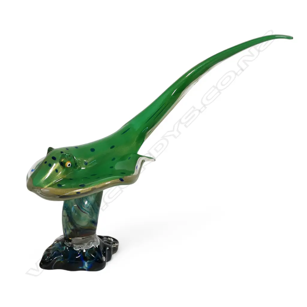 A large Murano glass green ray sculpture by Adriano Dalla Valentina (Italian 1945 – 2019), Image 1++