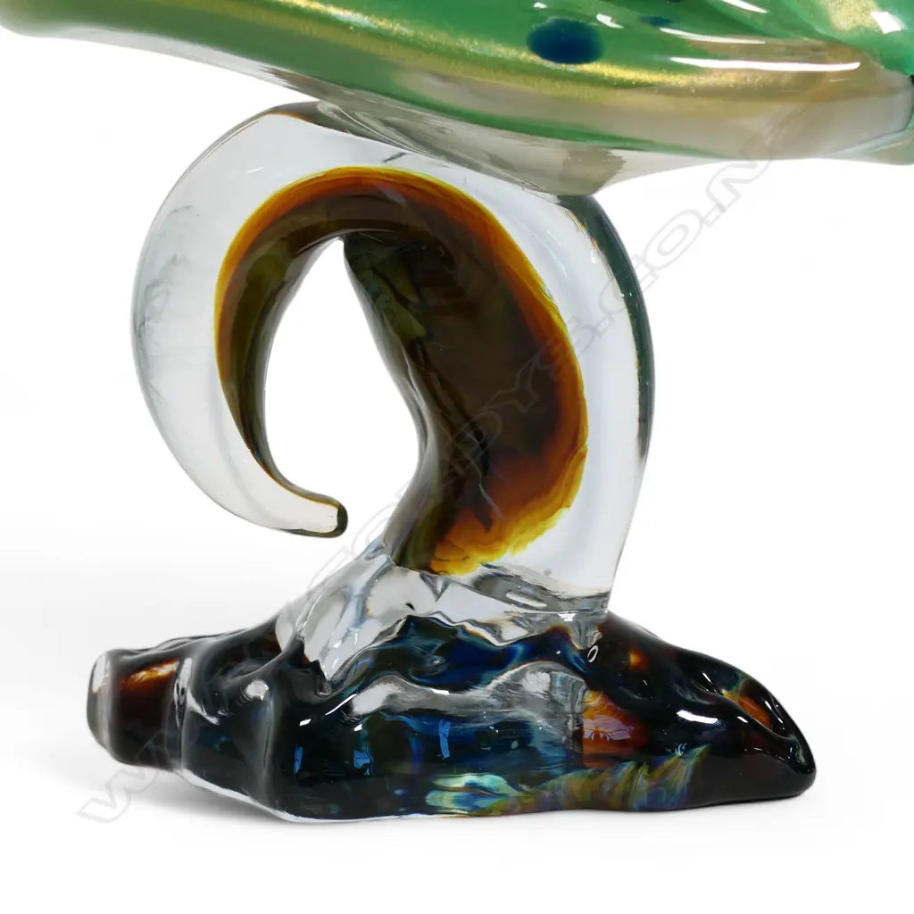 A large Murano glass green ray sculpture by Adriano Dalla Valentina (Italian 1945 – 2019), Image 1++