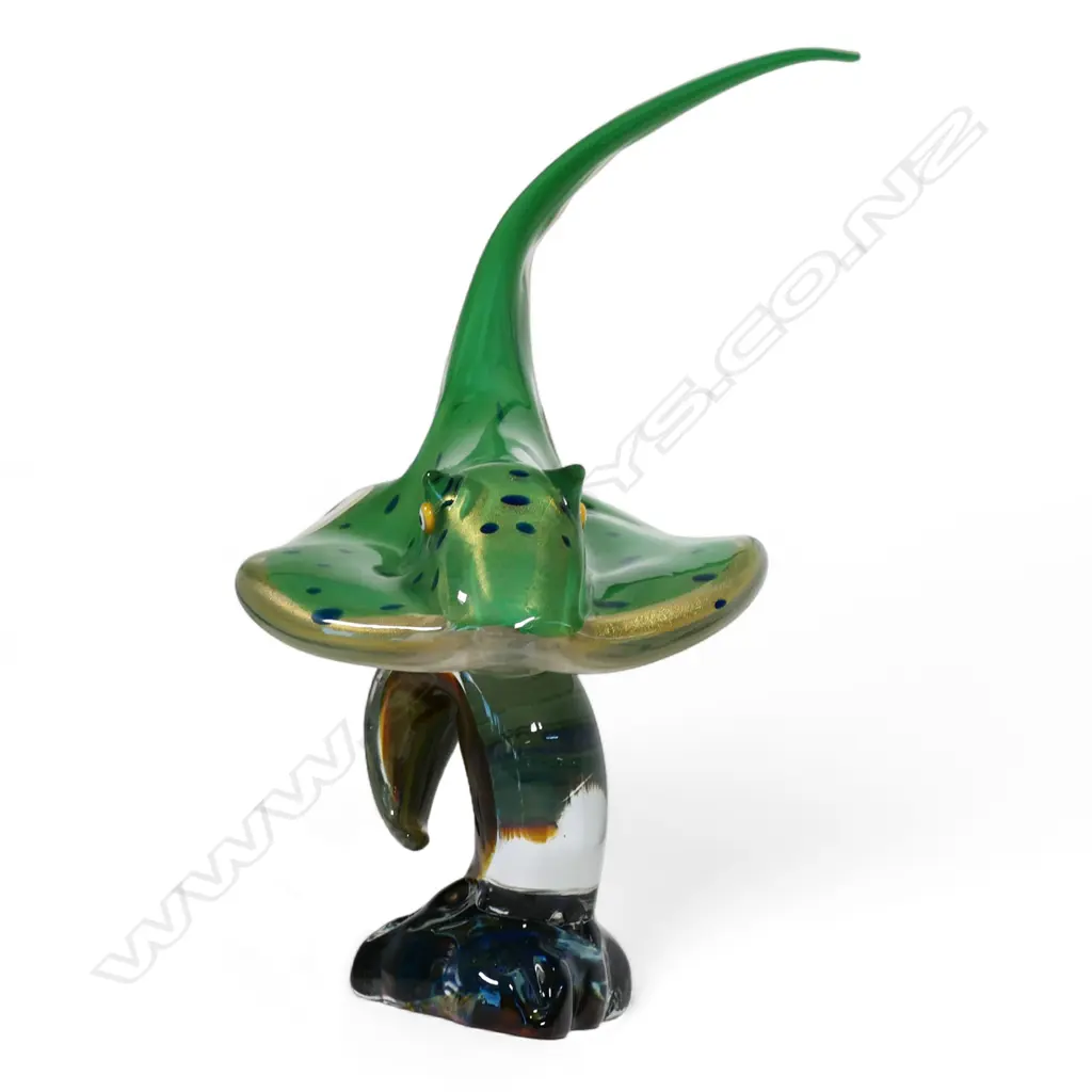 A large Murano glass green ray sculpture by Adriano Dalla Valentina (Italian 1945 – 2019), Image 1++