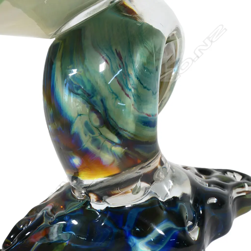 A large Murano glass green ray sculpture by Adriano Dalla Valentina (Italian 1945 – 2019), Image 1++