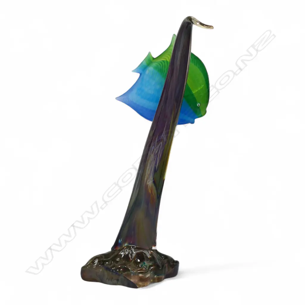Large Murano glass tropical fish sculpture by Adriano Dalla Valentina (Italian 1945 – 2019), Image 1++