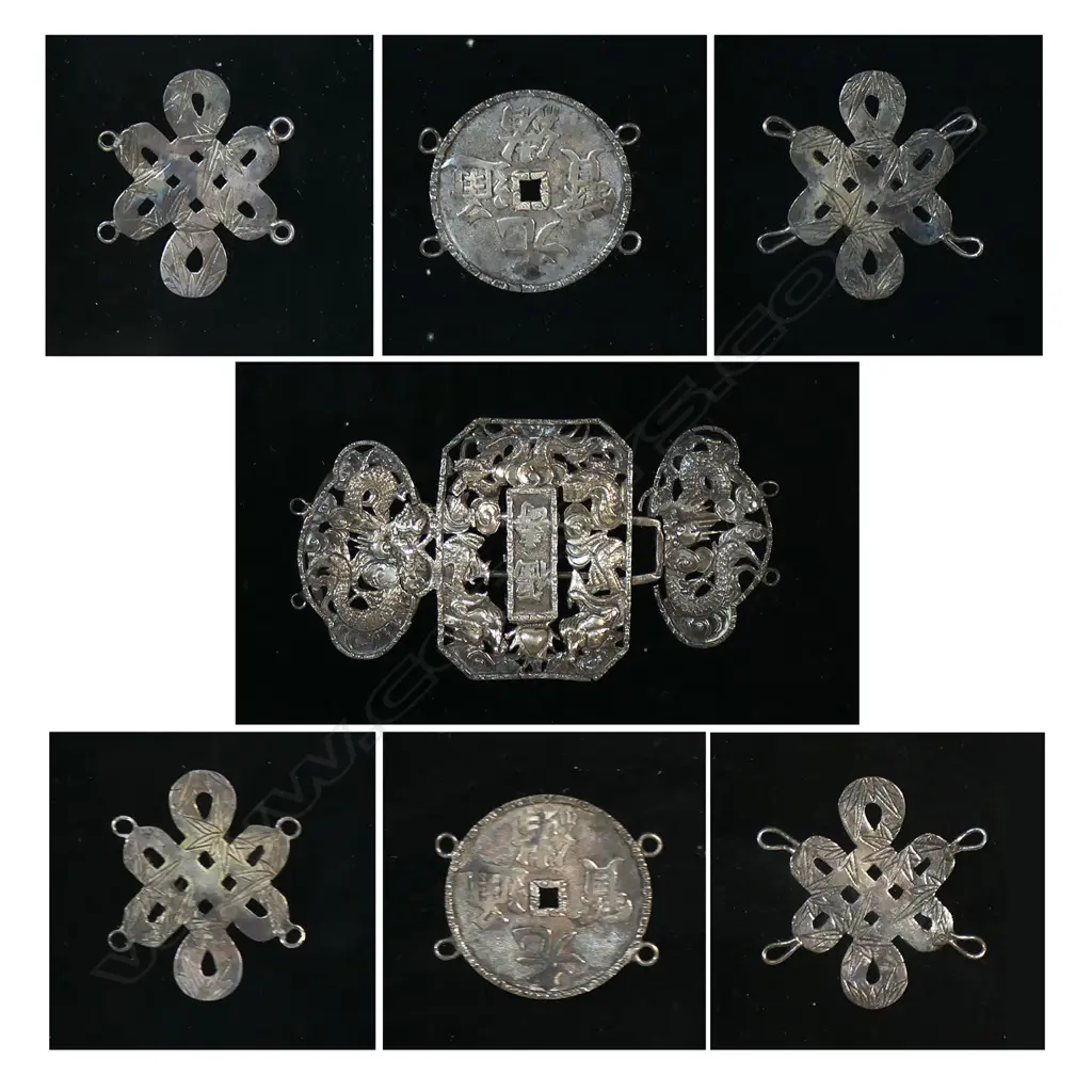 A c.1900 Chinese silver deconstructed belt, Image 1++