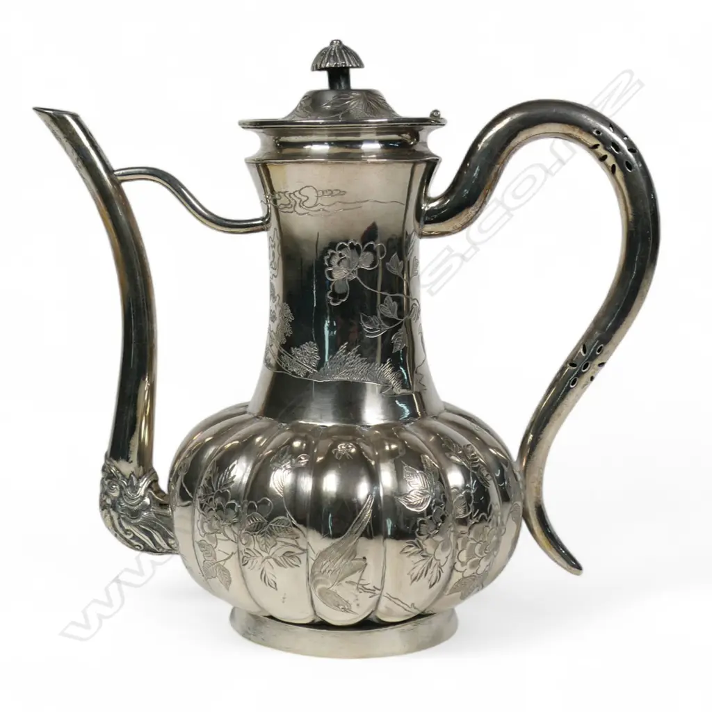 A small Chinese silver hot water pot, Image 1++