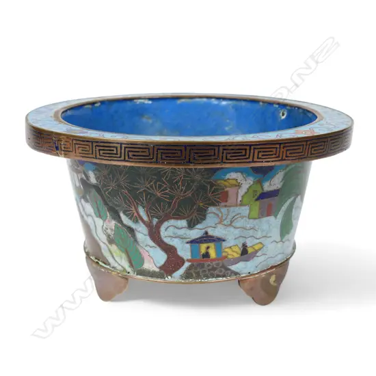 A Chinese cloisonne table jardiniere,