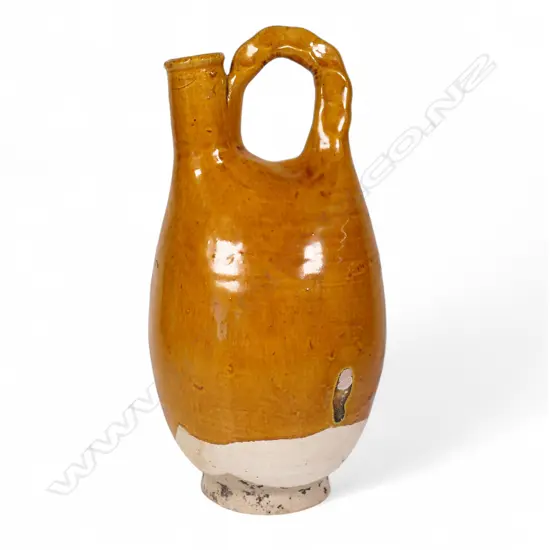 A reputedly old Chinese Liao dynasty wine flask,
