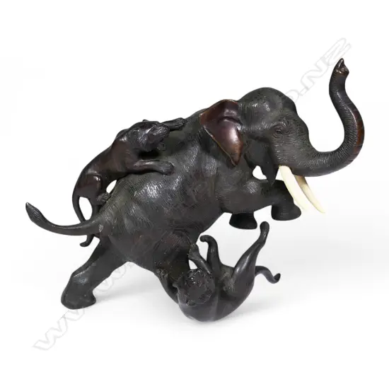 A Japanese Meiji period bronze figure,