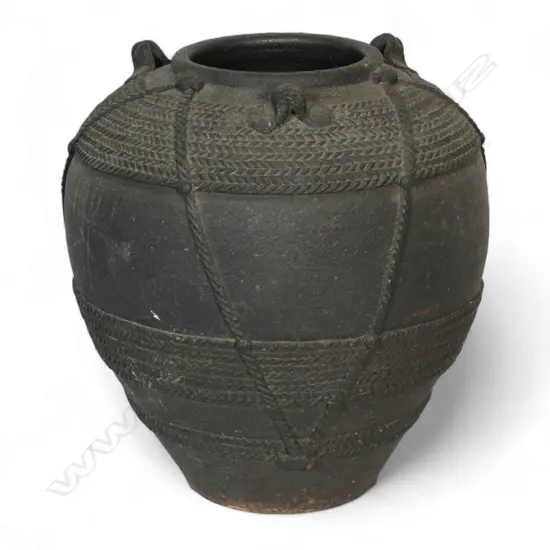 An old Japanese iron jar,