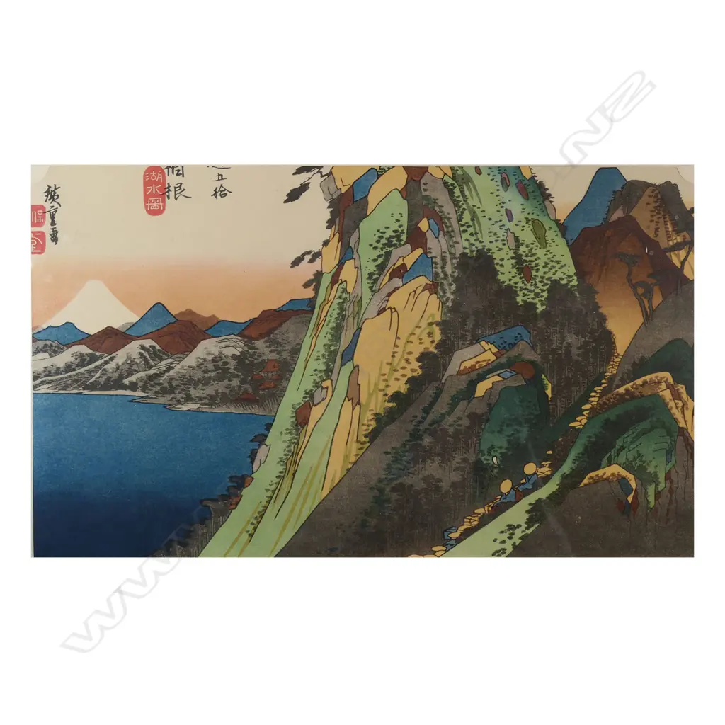Utagawa Hiroshige woodblock print 'Hakone', Image 1++
