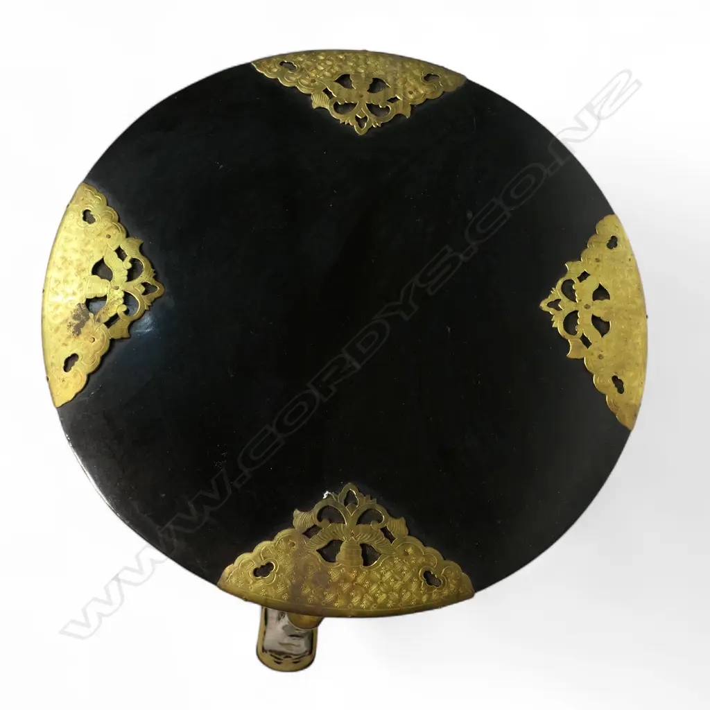 A vintage Japanese black lacquered hokai storage vessel, Image 1++