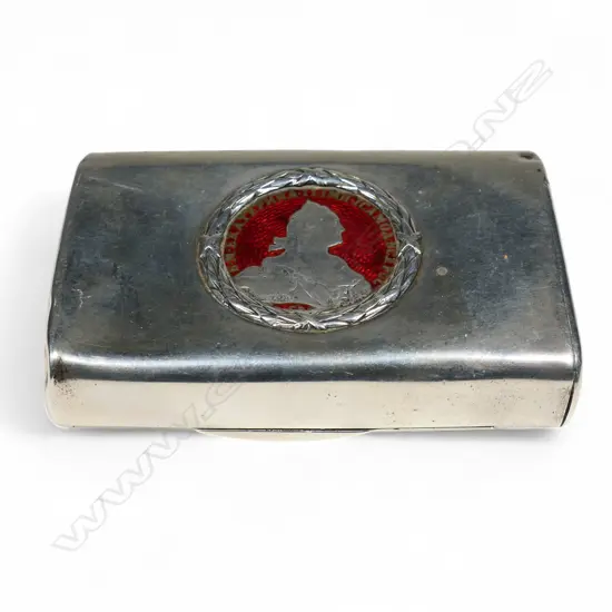 An old Russian silver tobacco or cigarette box,