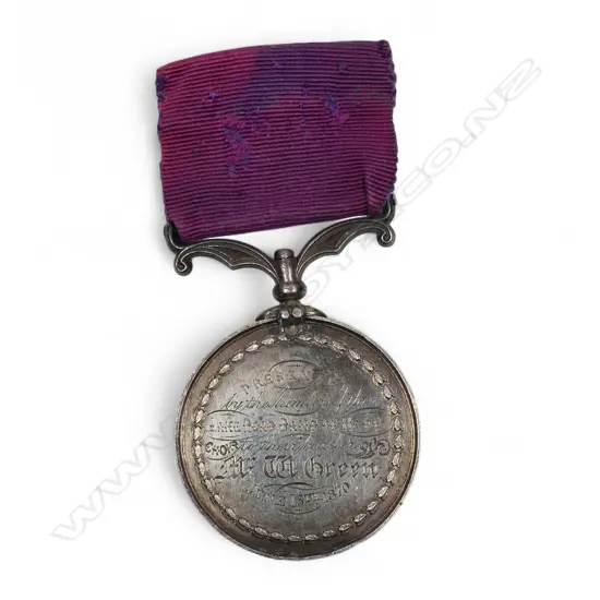 A 19thC Adolph Kohn silver band medal,