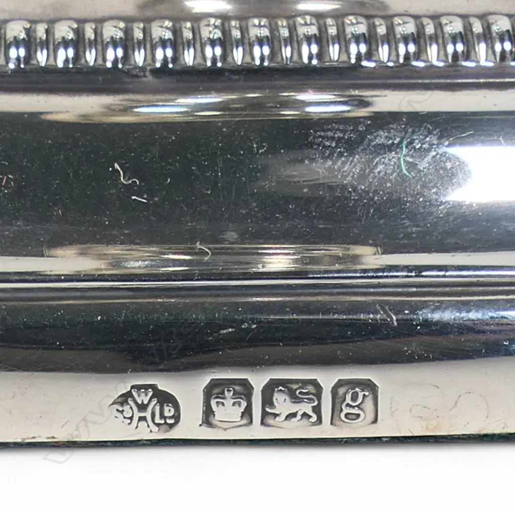 A pair of 1920's silver Georgian style loaded column candlesticks, Image 1++