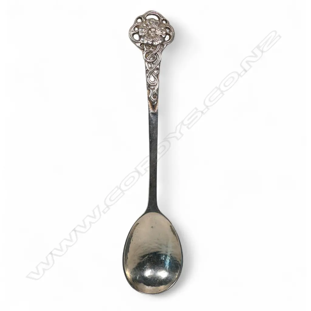 An early 20thC Arts & Crafts spoon by Omar Ramsden, Image 1++